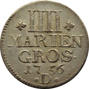 4 Mariengroschen - Frederick II, Germany, 1756-1757 reverse image