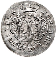 3 Gröscher - Frederick II, Germany, 1751-1754 reverse image