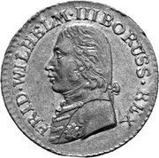 3 Gröscher - Frederick William III Gold pattern strike obverse image
