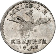 9 Kreuzer - Frederick William III, Germany, 1808 reverse image