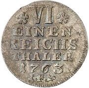 ⅙ Thaler - Frederick II Seven Years' War, Germany, 1763 reverse image