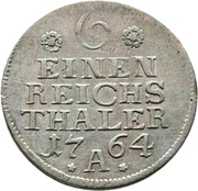 ⅙ Reichsthaler - Frederick II, Germany, 1764-1765 reverse image