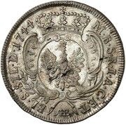 15 Kreuzers - Frederick II, Germany, 1744 reverse image