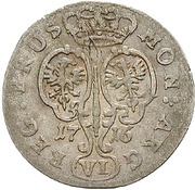 6 Gröscher - Frederick William I, Germany, 1714-1718 reverse image