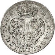 6 Gröscher - Frederick William I, Germany, 1718-1723 reverse image