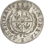 6 Gröscher - Frederick II, Germany, 1755 reverse image