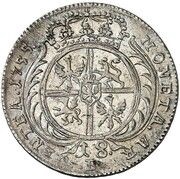 18 Kreuzer - Frederick II, Germany, 1755-1756 reverse image