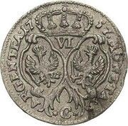 6 Gröscher - Frederick II Seven Years' War, Germany, 1757 reverse image