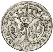 6 Gröscher - Frederick II Seven Years' War, Germany, 1757 reverse image