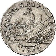 ¼ Thaler - Frederick II, Germany, 1764 reverse image