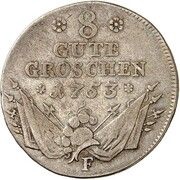 8 Gute Groschen - Frederick II, Germany, 1753 reverse image