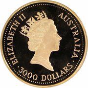 3000 Dollars - Elizabeth II 3rd Portrait - Australian Nugget - Gold Bullion Coin obverse image