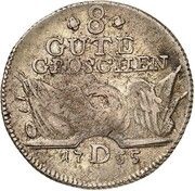 8 Gute Groschen - Frederick II, Germany, 1755 reverse image