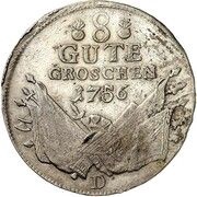 8 Gute Groschen - Frederick II, Germany, 1756 reverse image