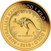 3000 Dollars - Elizabeth II 4th Portrait - Australian Kangaroo, Australia, 1999-2020 reverse image