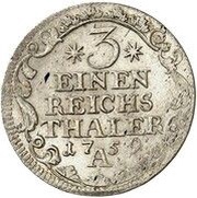 ⅓ Thaler - Frederick II Seven Years' War, Germany, 1759 reverse image