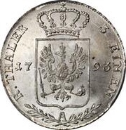 ⅓ Reichsthaler - Frederick William II, Germany, 1786-1798 reverse image