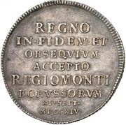 ½ Thaler - Frederick William I Homage of Königsberg, Germany, 1714 reverse image