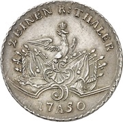 ½ Thaler - Frederick II, Germany, 1750-1752 reverse image