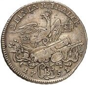 ½ Thaler - Frederick II, Germany, 1751-1752 reverse image