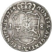 18 Gröscher - Frederick William I, Germany, 1714 reverse image