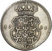⅔ Thaler - Frederick William I, Germany, 1715 reverse image