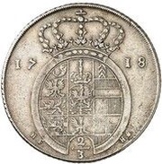 ⅔ Thaler - Frederick William I, Germany, 1718 reverse image
