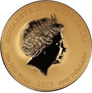 3000 Dollars - Elizabeth II 4th Portrait - Year of the Dragon - Gold Bullion Coin obverse image