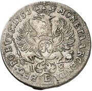 18 Gröscher - Frederick II, Germany, 1753 reverse image