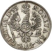 18 Gröscher - Frederick II, Germany, 1755 reverse image
