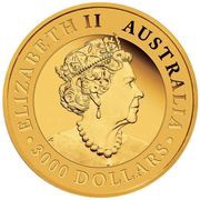 3000 Dollars - Elizabeth II 6th Portrait - Australian Wedge-Tailed Eagle obverse image