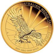3000 Dollars - Elizabeth II 6th Portrait - Australian Wedge-Tailed Eagle, Australia, 2019 reverse image