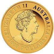 3000 Dollars - Elizabeth II 6th Portrait - Australian Wedge-tailed Eagle - Gold Bullion Coin obverse image