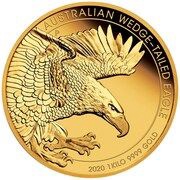 3000 Dollars - Elizabeth II 6th Portrait - Australian Wedge-tailed Eagle - Gold Bullion Coin, Australia, 2020 reverse image