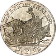 1 Reichsthaler - Frederick II, Germany, 1764 reverse image