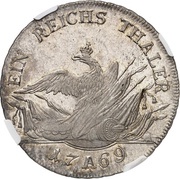 1 Reichsthaler - Frederick II, Germany, 1764-1774 reverse image