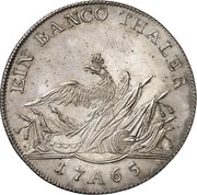 1 Banco Thaler - Frederick II, Germany, 1765 reverse image
