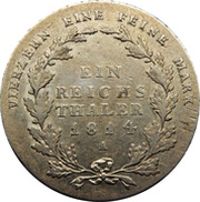 1 Reichsthaler - Frederick William III, Germany, 1809-1816 reverse image