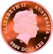 5000 Dollars - Elizabeth II 4th Portrait - The Australian Trilogy - Koala obverse image