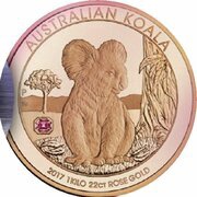 5000 Dollars - Elizabeth II 4th Portrait - The Australian Trilogy - Koala, Australia, 2017 reverse image