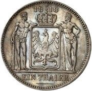 1 Thaler - Frederick William III Pattern, Germany, 1818 reverse image