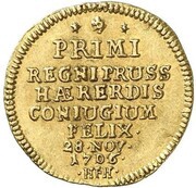 ½ Ducat - Frederick I Marriage, Germany, 1706-1712 reverse image
