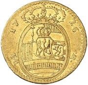 ½ Ducat - Frederick William I, Germany, 1726 reverse image