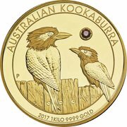 5000 Dollars - Elizabeth II 4th Portrait - The Australian Trilogy - Kookaburra, Australia, 2017 reverse image
