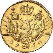 ½ Frederick d'Or - Frederick II, Germany, 1750-1752 reverse image