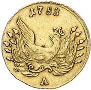½ Frederick d'Or - Frederick II, Germany, 1752-1753 reverse image