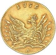 ½ Frederick d'Or - Frederick II, Germany, 1755-1756 reverse image
