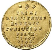 1 Ducat - Frederick I Marriage, Germany, 1706 reverse image
