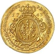 1 Ducat - Frederick II, Germany, 1743 reverse image