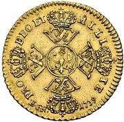 ½ Gold Wilhelm - Frederick William I Pattern, Germany, 1739 reverse image